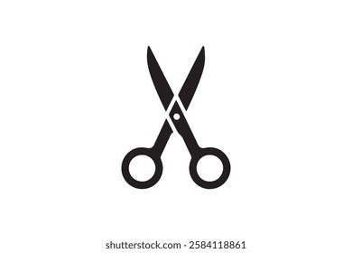 scissor icon vector silhouette isolated in white background