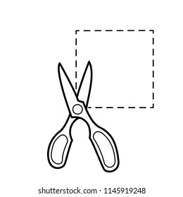 scissor icon vector template 
