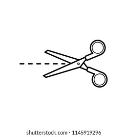 scissor icon vector template 