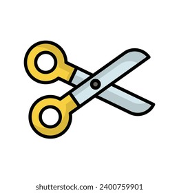 scissor icon with white background vector stock illustration