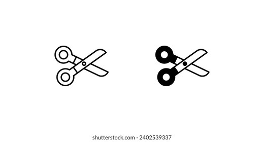 scissor icon with white background vector stock illustration