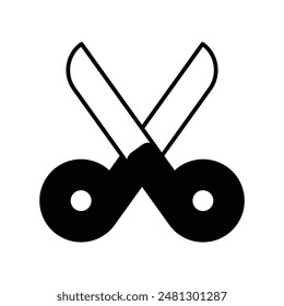 scissor icon with white background vector stock illustration