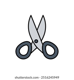 ícone de tesoura com fundo branco vetor stock ilustração