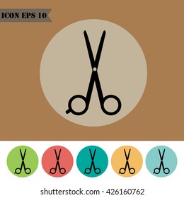 Scissor icons set.Vector illustration
