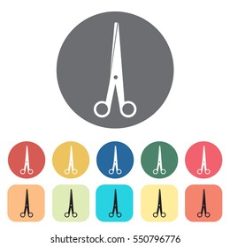 Scissor icons set.Vector illustration
