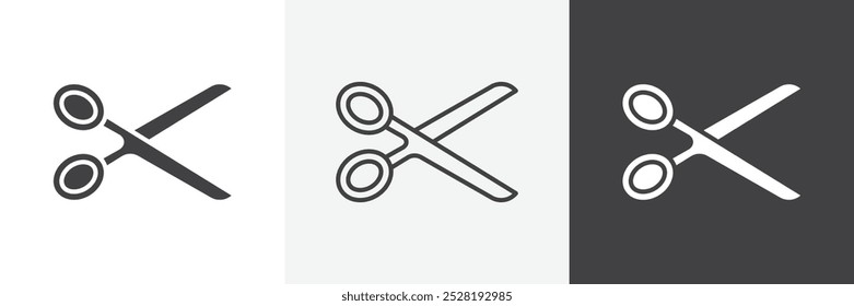 Scissor icon.Trendy modern flat linear vector illustration on white background.