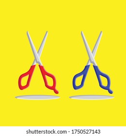 Scissor illustrations.  This illustration can be used for an sticker, icon or symbol.