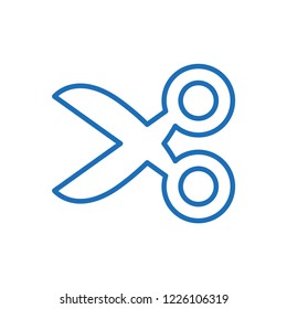 Scissor isolated flat mobile Icon