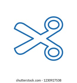 Scissor isolated flat mobile Icon
