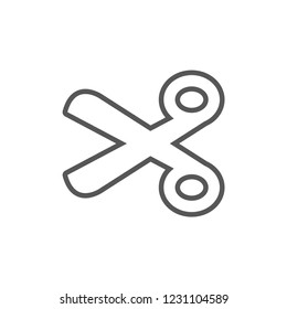 Scissor isolated flat mobile Icon