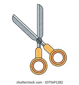 Scissor isolated symbol scribble