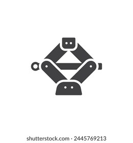 Scissor jack Car vector icon. filled flat sign for mobile concept and web design. Car Jack glyph icon. Symbol, logo illustration. Vector graphics