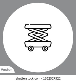 Scissor lift icon sign vector,Symbol, logo illustration for web and mobile