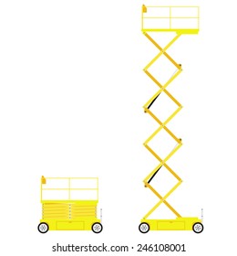 Scissor Lift Isolated On White