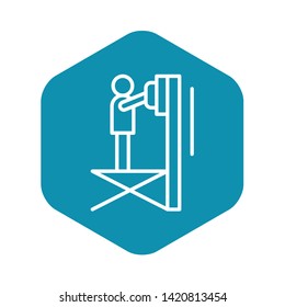 Scissor lift platform icon. Outline illustration of scissor lift platform vector icon for web design isolated on white background