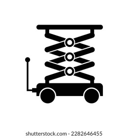 Scissor Lift Vector Icon Design. isolated on White background. vector illustration