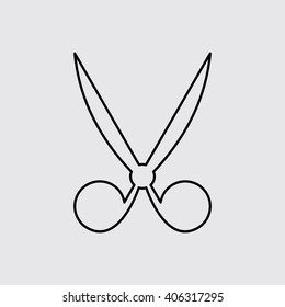 Scissor line icon. Eps-10.