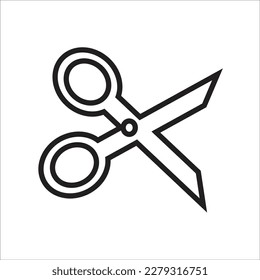 scissor line new vector icon