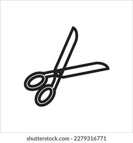 scissor line new vector icon