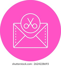 Scissor Line vector Icon Design