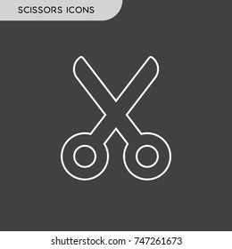 Scissor linear icon