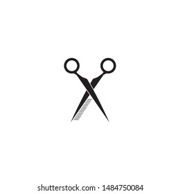 Scissor logo design vector template