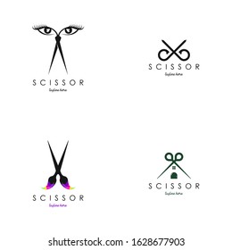 Scissor Logo Design Vector Template