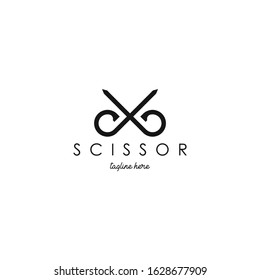 Scissor Logo Design Vector Template