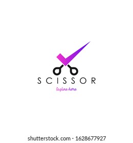 Scissor Logo Design Vector Template