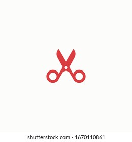 Diseño de la plantilla de icono del logotipo de Scissor en la ilustración del vector 