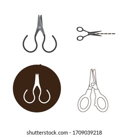 scissor logo stock illustration design