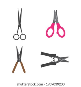 scissor logo stock illustration design