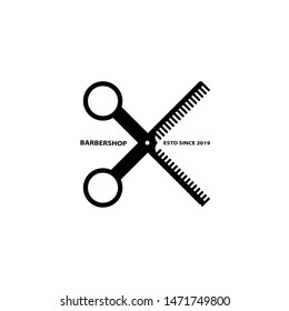 Scissor Logo.Barber Logo.Barbershop Logo Vector Illustration