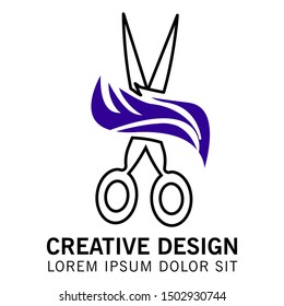 Scissor Logo.Barber Logo.Barbershop Logo Vector Illustration