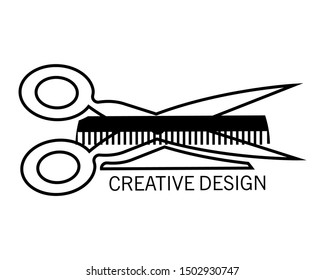Scissor Logo.Barber Logo.Barbershop Logo Vector Illustration