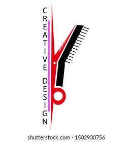 Scissor Logo.Barber Logo.Barbershop Logo Vector Illustration