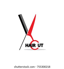 Scissor Logo.Barber Logo.Barbershop Logo Vector Illustration