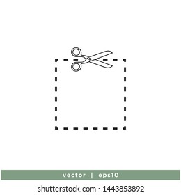scissor paper cut icon vector design element logo template
