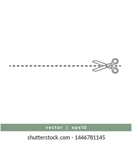 scissor paper cut icon vector design element logo template