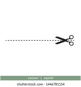 scissor paper cut icon vector design element logo template