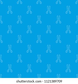 Scissor pattern vector seamless blue repeat for any use