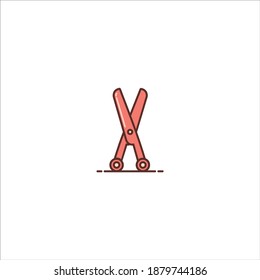 SCISSOR PEDICURE FILLED OUTLINE ICON