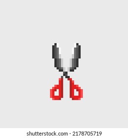 scissor in pixel art style