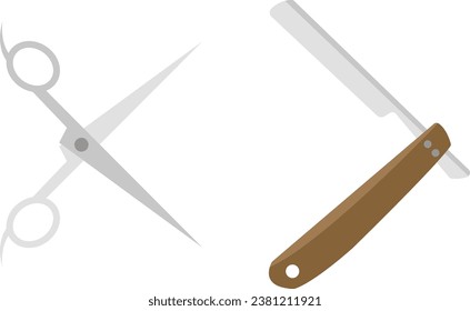 Scissor Razor vector image or clip art
