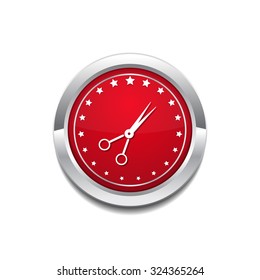 Scissor Red Vector Icon Button