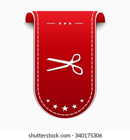 Scissor Red Vector Icon Design