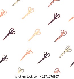 Scissor repeat pattern. For textile, card, scrapbooking, birthday and party invitation, wallpaper or background.