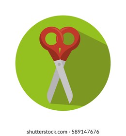 scissor school supply icon