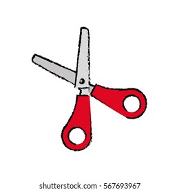 Scissor school utensil icon vector illustration graphic design
