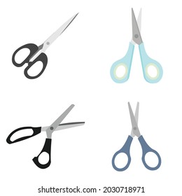 
scissor set icon white background illustration